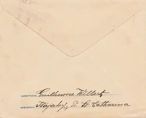 Brazil: 1918: cover to Langensalla/Germany