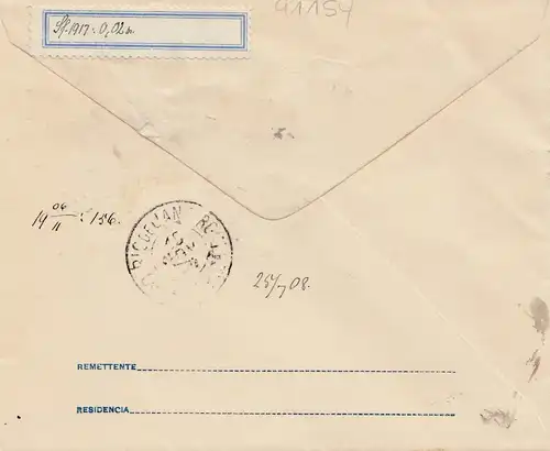 Brazil: registered cover to Rio de Janeiro