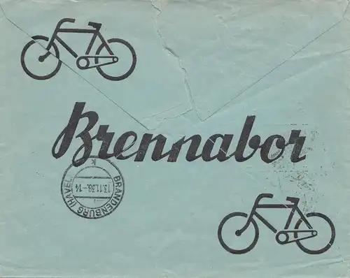 Brazil: 1938: Rio de Janeiro - Impress - Registered to Germany - Bicycles