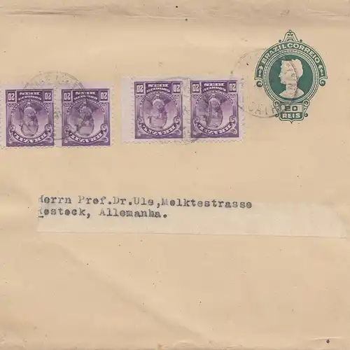 Brazil: Newspaper cover to Rostock/Germany