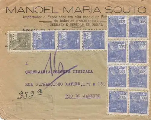 Brazil: 1935: Registered cover to Rio de Janeiro: Super Ale