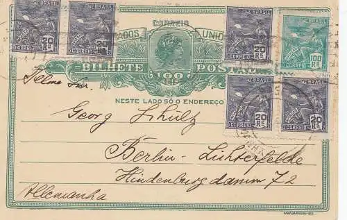 Brazil: 1930: post card to Berlin