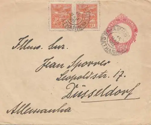 Brazil: 1923: cover to Düsseldorf