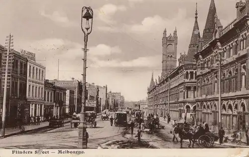 Fiji: post card 1908 Melbourne to Germany