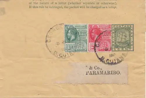 British Guiana: 1912 letter to Paramaribo