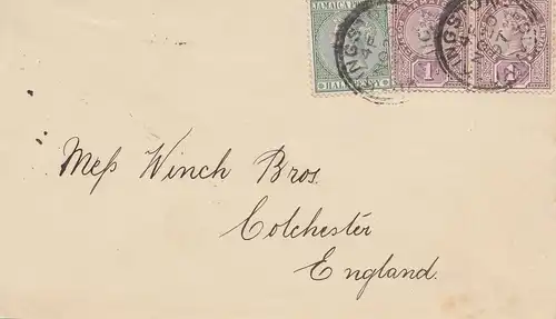 Jamaica 1897: letter Kingston to England