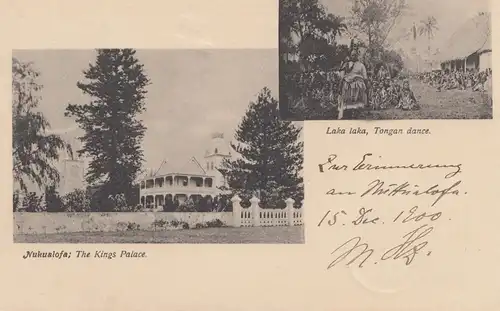 Toga: Post card Nukualofa to Auckland