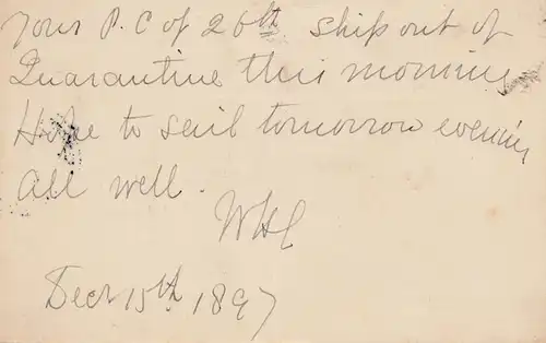 Sierra Leone 1898 Paquebot Liverpool to Bedford/England