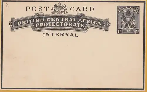 British central Africa - post card no use
