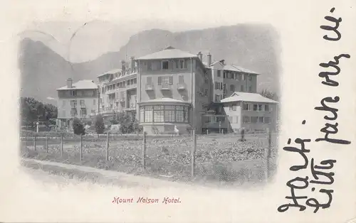 cape of good hope: 1905: post card Mount Nelson Hotel to England