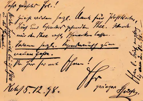 Gold Coast: Postcard 1898 Acora to Lubeck/Germany