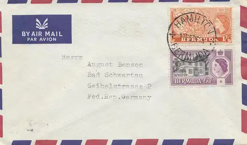Bermuda: 1981: air Mail Hamilton to Bad Schwartau