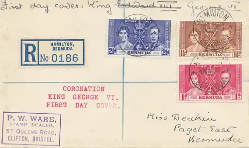 Bermuda: 1981: air Mail Hamilton FDC King George VI