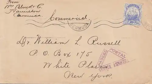 Bermudes: letter to New York, centor passed