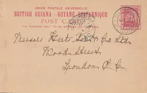 British Guinea: 1898 post-dcard Suddie to London