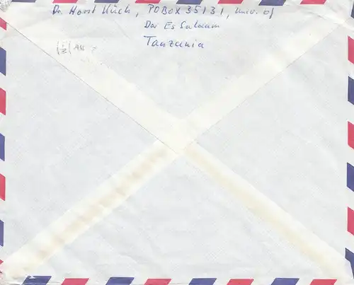 Tanzania: Dar Es Salaam Air Mail 1976 to BMW München