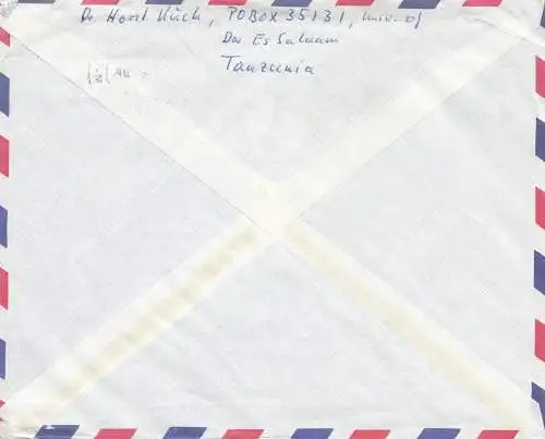 Tanzania: Dar Es Salaam Air Mail 1976 to BMW München