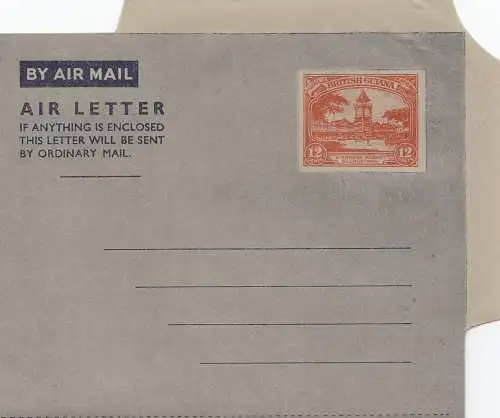 British Guiana: Air letter, unused