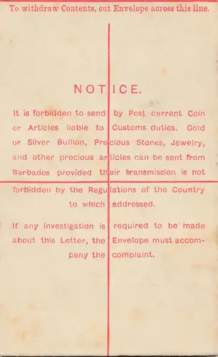 Barbados: 1909: Registered letter to Dieburg/Germany