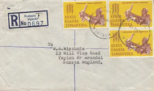 Uganda: 1963: Registered Kampala to Sussex/England
