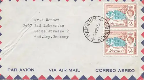 Bermuda: 1965: Letter Hamilton to Bad Schwartau