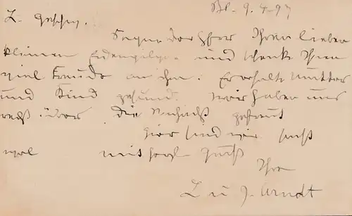 Vrij: 1897 post card to Johannesburg