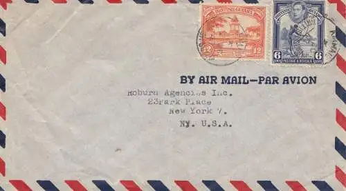 British Guiana 1947 by air Mail to New York