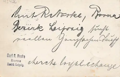 North Borneo: 1896: post card to Ulm/Germany