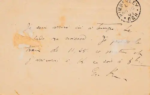 Bechuanaland post card 1893 to Kimberley