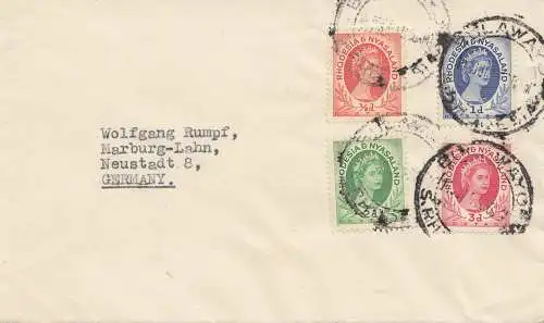 Rhodesia: 1954: letter to Marburg