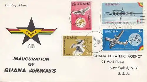 Ghana: 1958: Ghana Airways FDC to New York