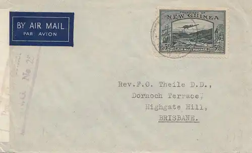 Nouvelle Guinée: 1940: Air Mail to Brisbane, centre