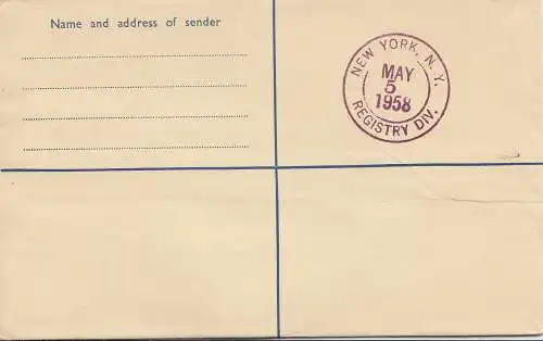 Gold Coast: 1958 registered letter Accra to New York