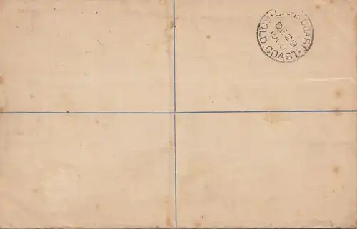 Gold Coast: Registered letter 1900 Saltpond to London