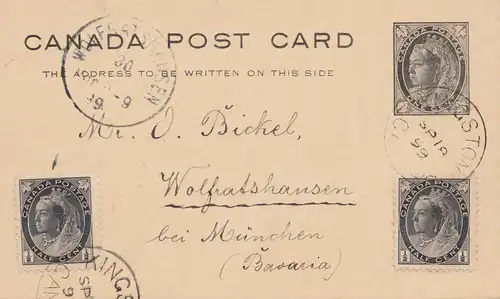 Canada: 1899: Kingstown to Wolfratshausen/Germany