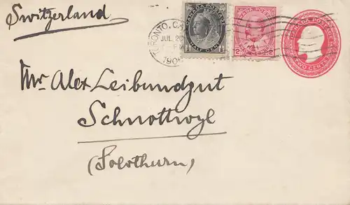 Canada: 1906: Toronto to Schnottwil - Switzerland
