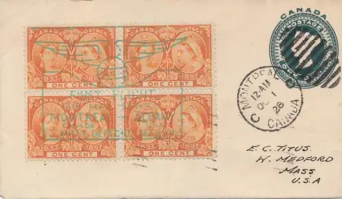 Canada: 1928: Montreal - First Flight Albany - to Medford-Mass - USA