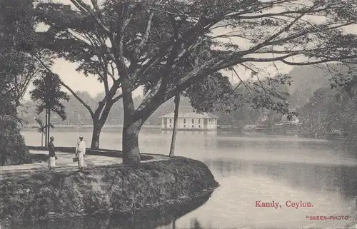 Ceylon: 1909: picture post card Kandy to Freiberg