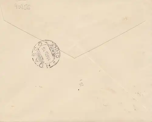 Chile: 1915: Registered letter to Huasco