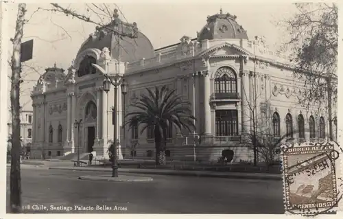 Chili: 1952: photo post card Santiago Palacio to Hambourg