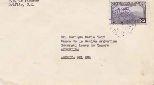 Costa Rica: 1966: Goldito to Argentina
