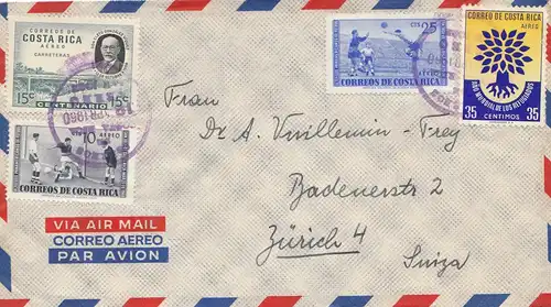 Costa Rica: 1960: San Jose to Zürich/Switzerland