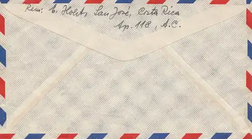 Costa Rica: 1960: San Jose to Zurich/Switzerland