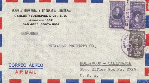 Costa Rica: 1949: San Jose to Hollywood