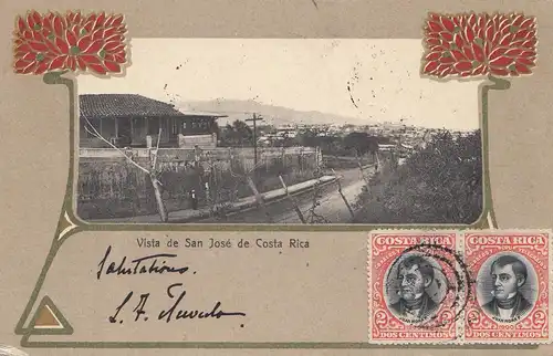 Costa Rica: 1904: post card San Jose to München