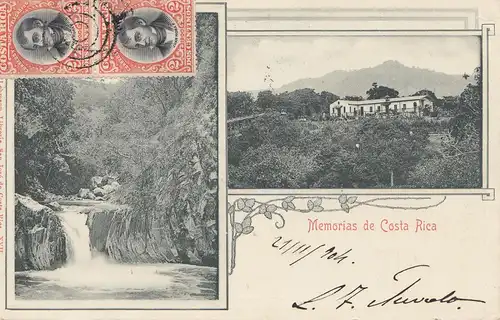 Costa Rica: 1904: post card 2 pictures San Jose to München