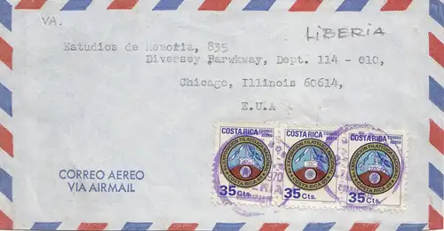 Costa Rica: 1970: Liberia to Chicago.