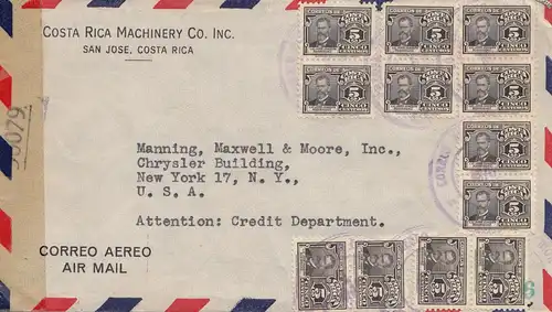 Costa Rica: 194x Machinery San Jose to USA - censor