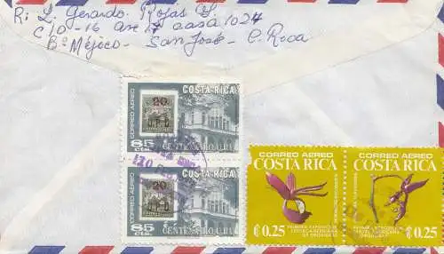 Costa Rica: 1977 letter San Jose to Cologne