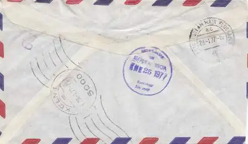 Costa Rica: 1977 letter Express San Jose to Cologne